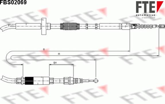 FTE FBS02069 - Trose, Stāvbremžu sistēma autodraugiem.lv