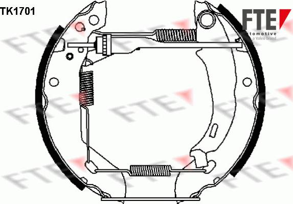 FTE TK1701 - Bremžu loku komplekts autodraugiem.lv