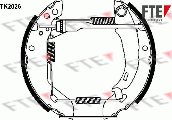 FTE TK2026 - Bremžu loku komplekts autodraugiem.lv