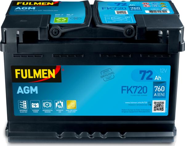 Fulmen FK720 - Startera akumulatoru baterija autodraugiem.lv