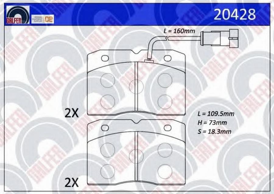 Galfer 20428 - Bremžu uzliku kompl., Disku bremzes autodraugiem.lv