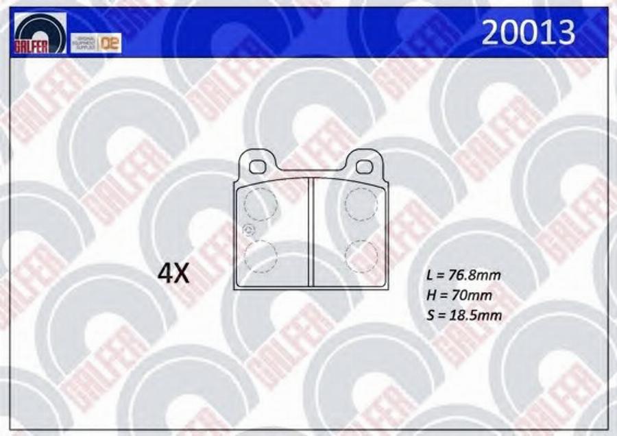 Galfer 20013 - Bremžu uzliku kompl., Disku bremzes autodraugiem.lv