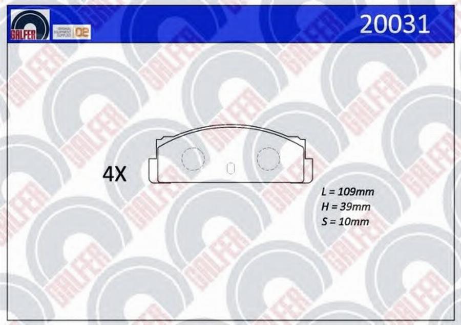 Galfer 20031 - Bremžu uzliku kompl., Disku bremzes autodraugiem.lv