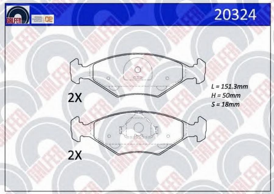 Galfer 20324 - Bremžu uzliku kompl., Disku bremzes autodraugiem.lv