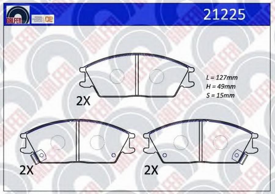 Galfer 21225 - Bremžu uzliku kompl., Disku bremzes autodraugiem.lv