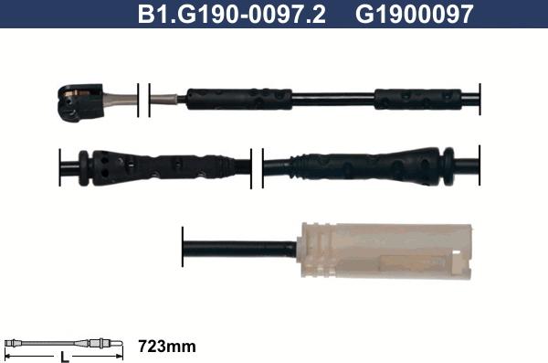 Galfer B1.G190-0097.2 - Indikators, Bremžu uzliku nodilums autodraugiem.lv