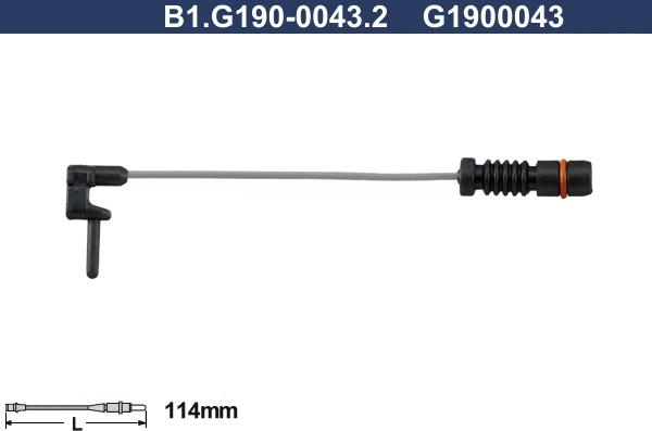Galfer B1.G190-0043.2 - Indikators, Bremžu uzliku nodilums autodraugiem.lv