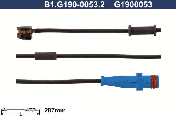 Galfer B1.G190-0053.2 - Indikators, Bremžu uzliku nodilums autodraugiem.lv
