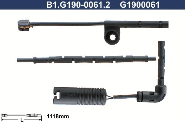 Galfer B1.G190-0061.2 - Indikators, Bremžu uzliku nodilums autodraugiem.lv