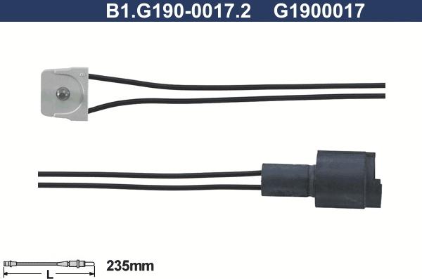 Galfer B1.G190-0017.2 - Indikators, Bremžu uzliku nodilums autodraugiem.lv