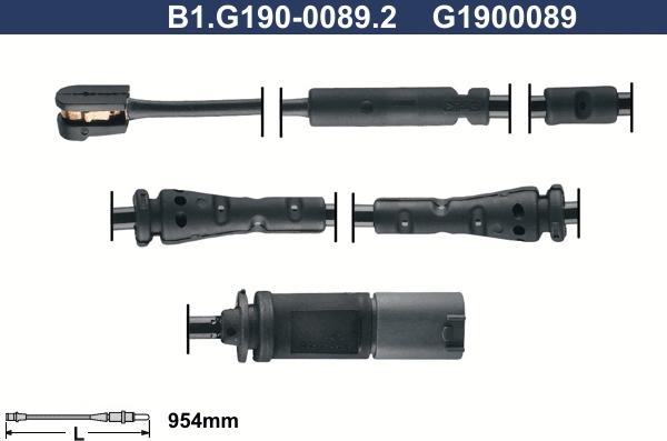 Galfer B1.G190-0089.2 - Indikators, Bremžu uzliku nodilums autodraugiem.lv