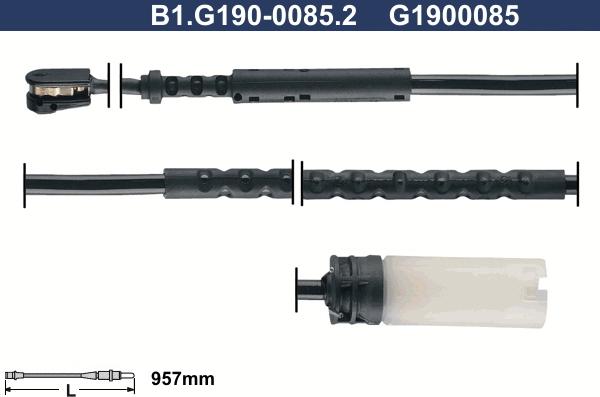 Galfer B1.G190-0085.2 - Indikators, Bremžu uzliku nodilums autodraugiem.lv