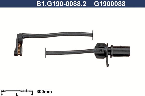 Galfer B1.G190-0088.2 - Indikators, Bremžu uzliku nodilums autodraugiem.lv