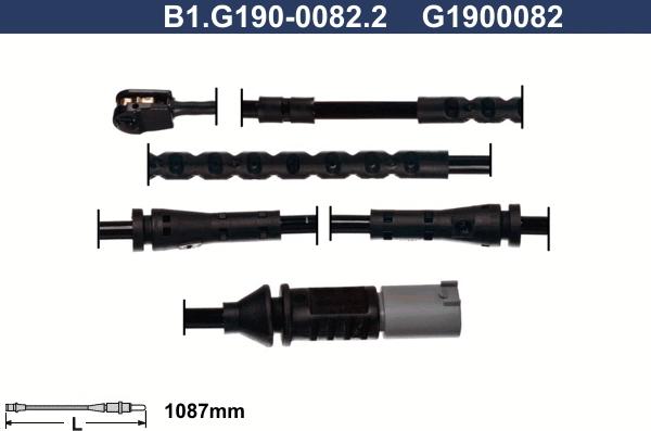 Galfer B1.G190-0082.2 - Indikators, Bremžu uzliku nodilums autodraugiem.lv