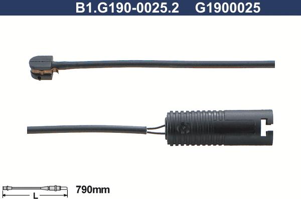 Galfer B1.G190-0025.2 - Indikators, Bremžu uzliku nodilums autodraugiem.lv