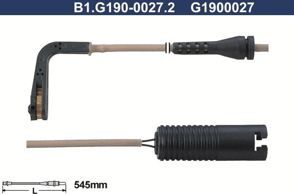 Galfer B1.G190-0027.2 - Indikators, Bremžu uzliku nodilums autodraugiem.lv