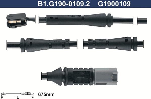 Galfer B1.G190-0109.2 - Indikators, Bremžu uzliku nodilums autodraugiem.lv