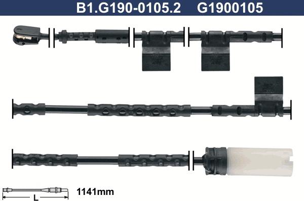 Galfer B1.G190-0105.2 - Indikators, Bremžu uzliku nodilums autodraugiem.lv