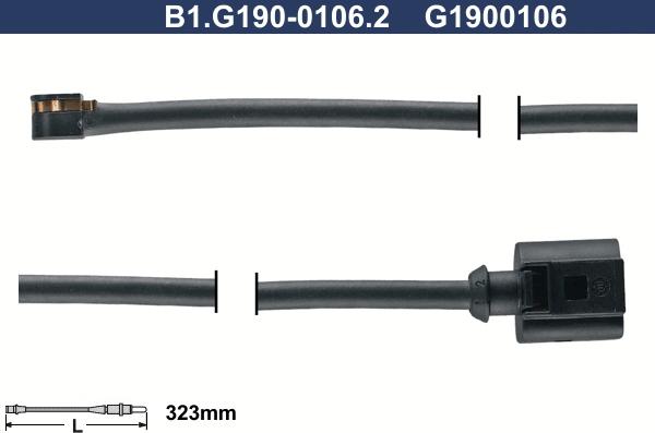 Galfer B1.G190-0106.2 - Indikators, Bremžu uzliku nodilums autodraugiem.lv