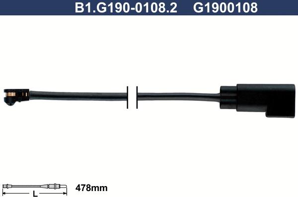 Galfer B1.G190-0108.2 - Indikators, Bremžu uzliku nodilums autodraugiem.lv