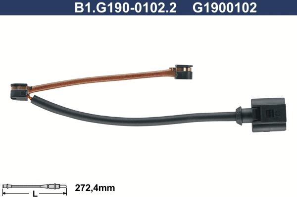 Galfer B1.G190-0102.2 - Indikators, Bremžu uzliku nodilums autodraugiem.lv