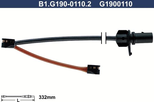Galfer B1.G190-0110.2 - Indikators, Bremžu uzliku nodilums autodraugiem.lv