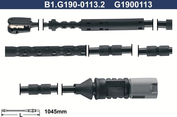 Galfer B1.G190-0113.2 - Indikators, Bremžu uzliku nodilums autodraugiem.lv