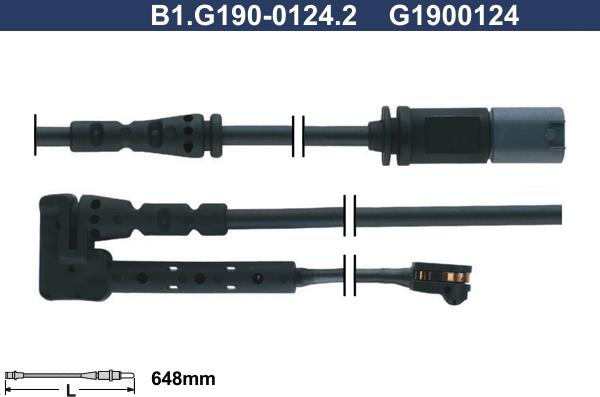 Galfer B1.G190-0124.2 - Indikators, Bremžu uzliku nodilums autodraugiem.lv