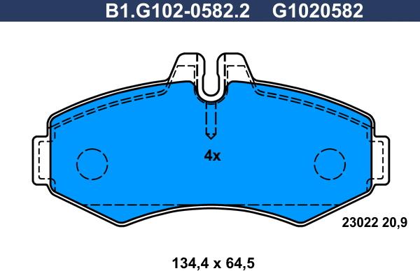 Galfer B1.G102-0582.2 - Bremžu uzliku kompl., Disku bremzes autodraugiem.lv