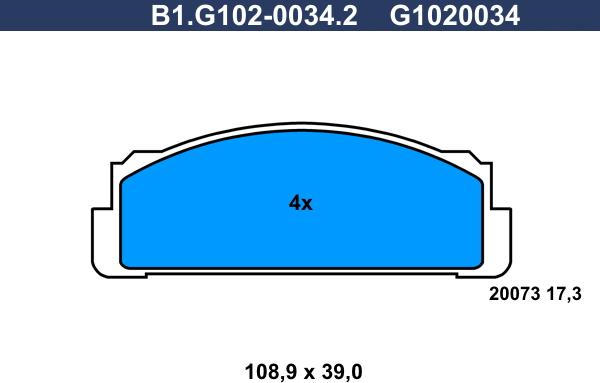 Galfer B1.G102-0034.2 - Bremžu uzliku kompl., Disku bremzes autodraugiem.lv