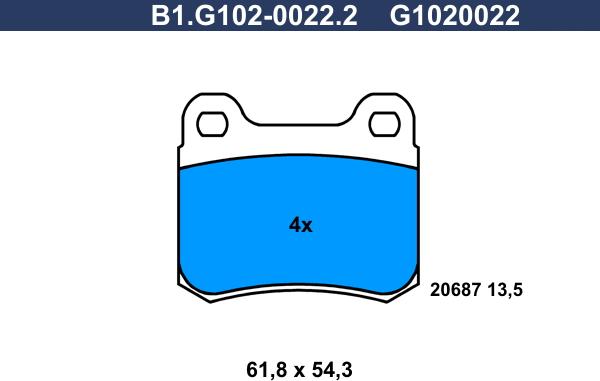 Galfer B1.G102-0022.2 - Bremžu uzliku kompl., Disku bremzes autodraugiem.lv