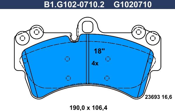 Galfer B1.G102-0710.2 - Bremžu uzliku kompl., Disku bremzes autodraugiem.lv