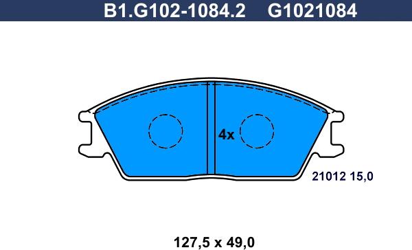 Galfer B1.G102-1084.2 - Bremžu uzliku kompl., Disku bremzes autodraugiem.lv