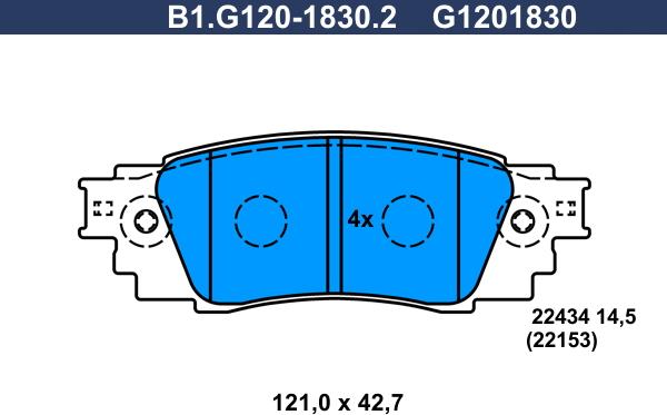 Galfer B1.G120-1830.2 - Bremžu uzliku kompl., Disku bremzes autodraugiem.lv