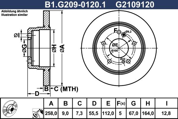 Galfer B1.G209-0120.1 - Bremžu diski autodraugiem.lv