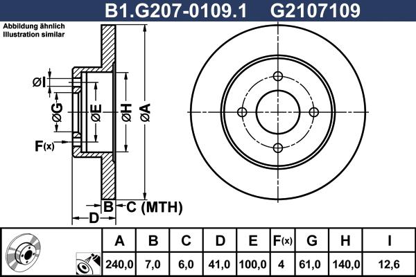 Galfer B1.G207-0109.1 - Bremžu diski autodraugiem.lv