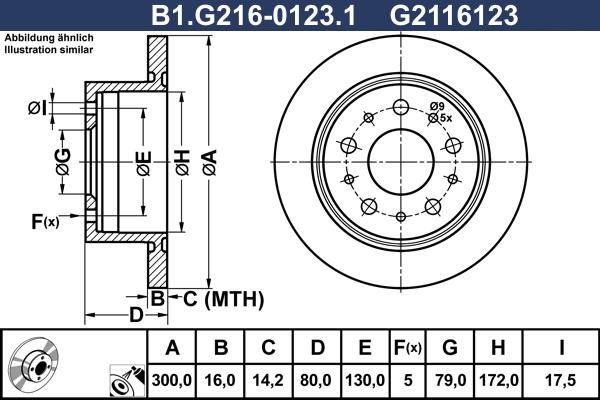 Galfer B1.G216-0123.1 - Bremžu diski autodraugiem.lv