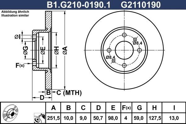 Galfer B1.G210-0190.1 - Bremžu diski autodraugiem.lv