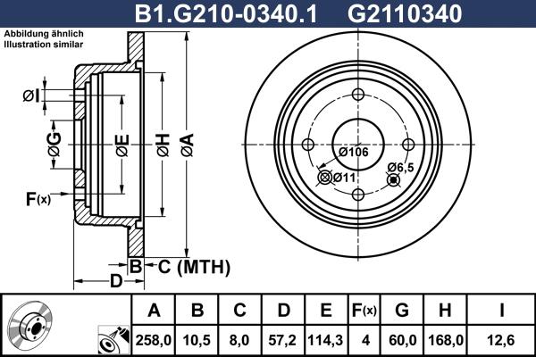 Galfer B1.G210-0340.1 - Bremžu diski autodraugiem.lv