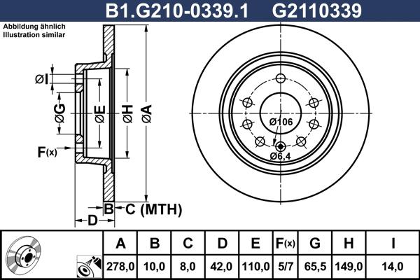 Galfer B1.G210-0339.1 - Bremžu diski autodraugiem.lv