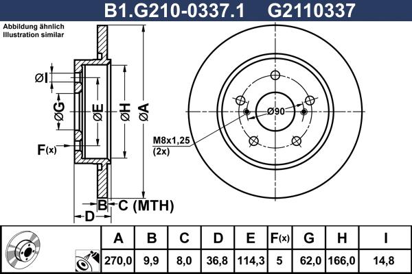 Galfer B1.G210-0337.1 - Bremžu diski autodraugiem.lv