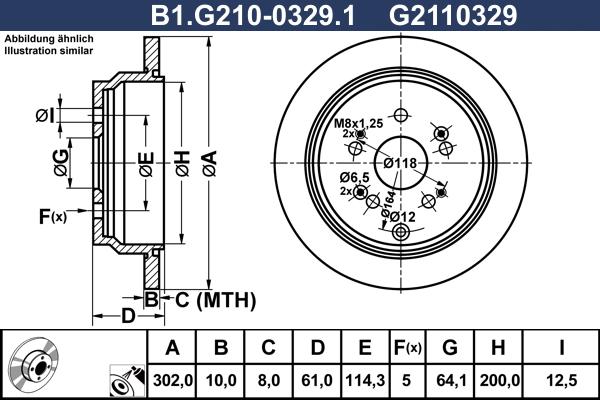 Galfer B1.G210-0329.1 - Bremžu diski autodraugiem.lv