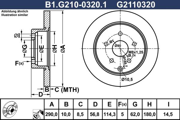 Galfer B1.G210-0320.1 - Bremžu diski autodraugiem.lv