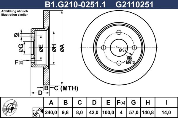 Galfer B1.G210-0251.1 - Bremžu diski autodraugiem.lv