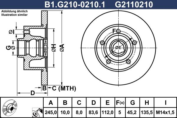 Galfer B1.G210-0210.1 - Bremžu diski autodraugiem.lv