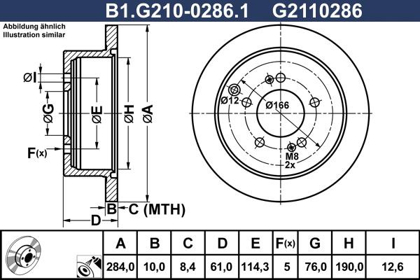 Galfer B1.G210-0286.1 - Bremžu diski autodraugiem.lv