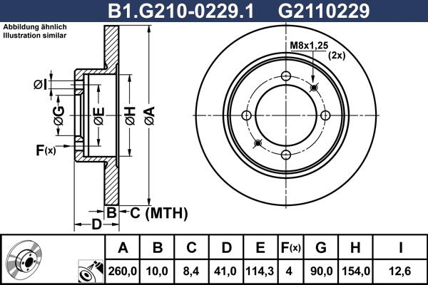 Galfer B1.G210-0229.1 - Bremžu diski autodraugiem.lv
