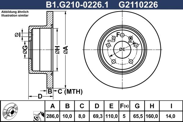 Galfer B1.G210-0226.1 - Bremžu diski autodraugiem.lv