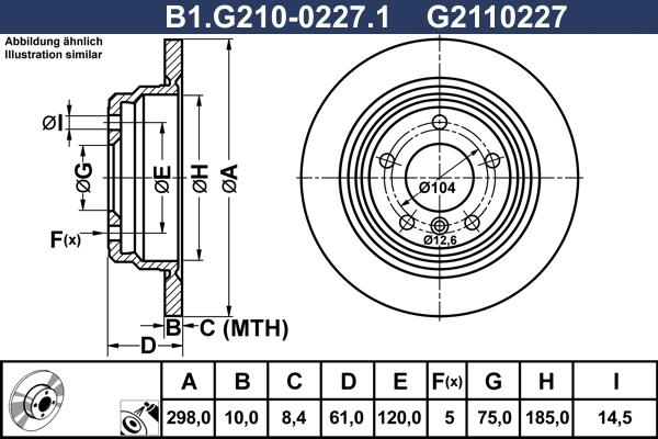 Galfer B1.G210-0227.1 - Bremžu diski autodraugiem.lv