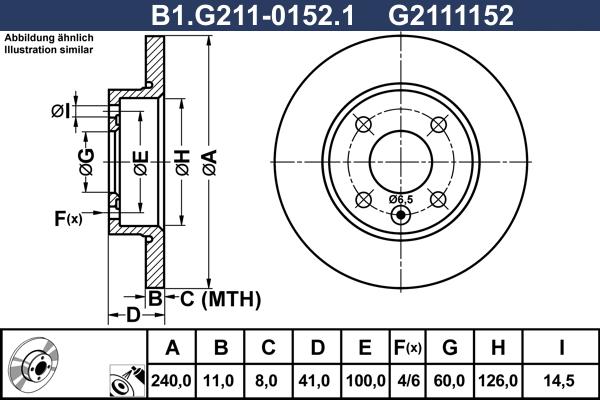 Galfer B1.G211-0152.1 - Bremžu diski autodraugiem.lv
